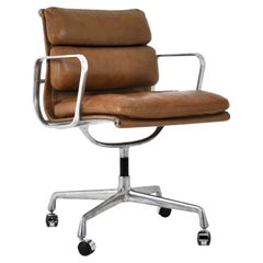 Leather Soft Pad Chair von Charles and Ray Eames für Herman Miller, 1970er Jahre