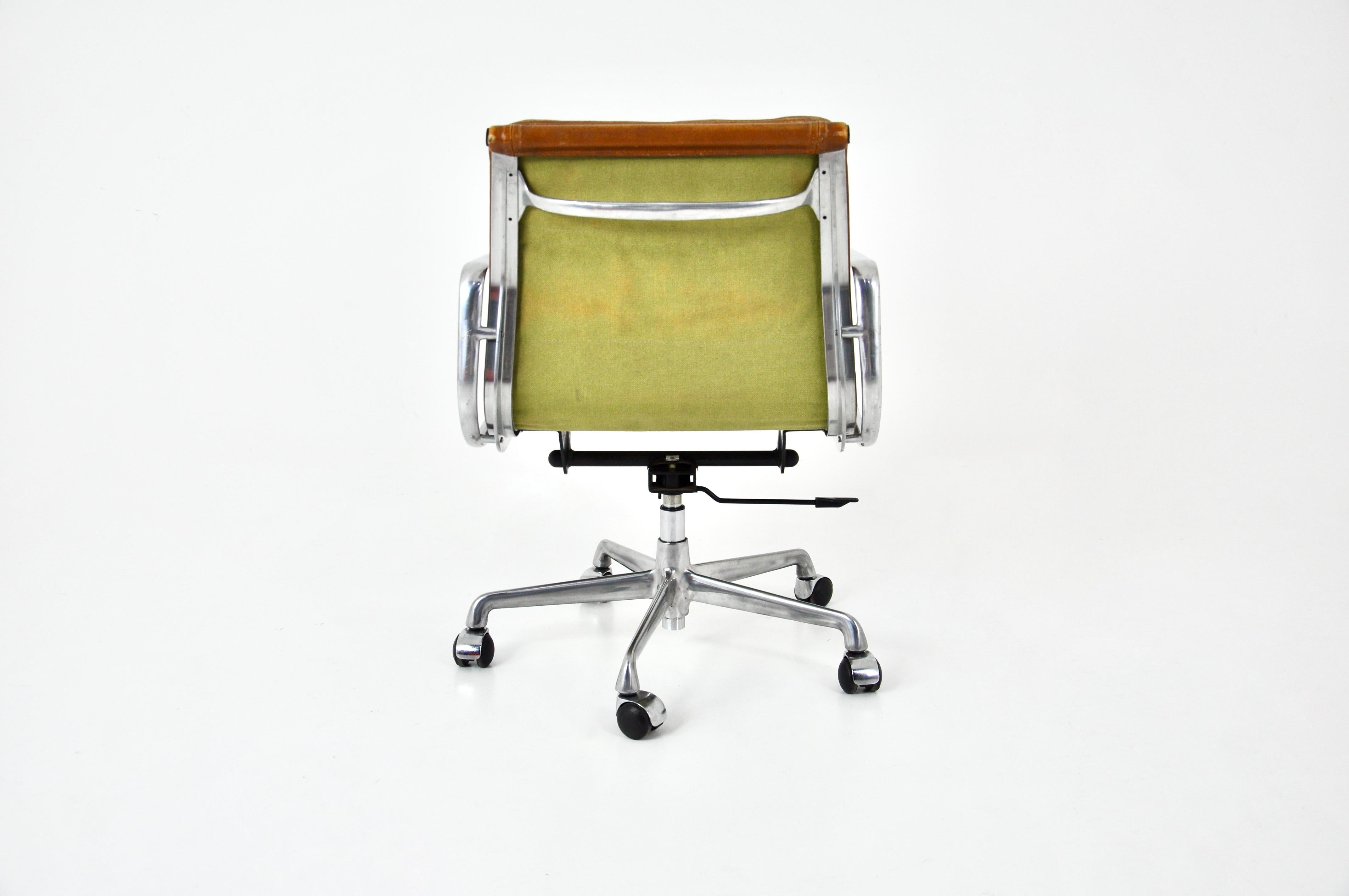 Leather Soft Pad Chair by Charles and Ray Eames for Icf, 1970s 1