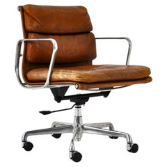 Leather Soft Pad Chair by Charles and Ray Eames for Icf, 1970s