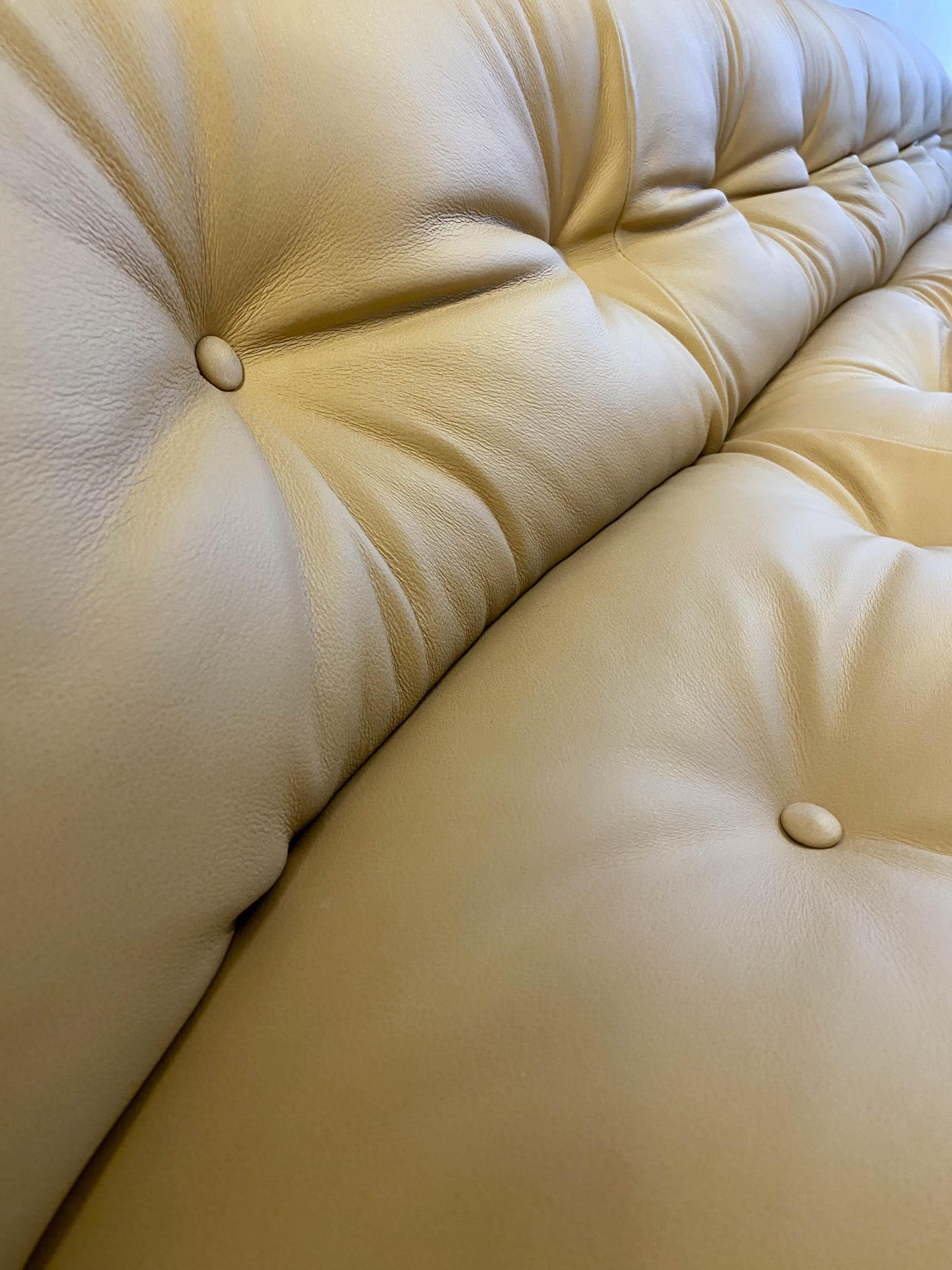 Post-Modern Leather Soriana Sofa by Afra & Tobia Scarpa for Cassina, 1970s
