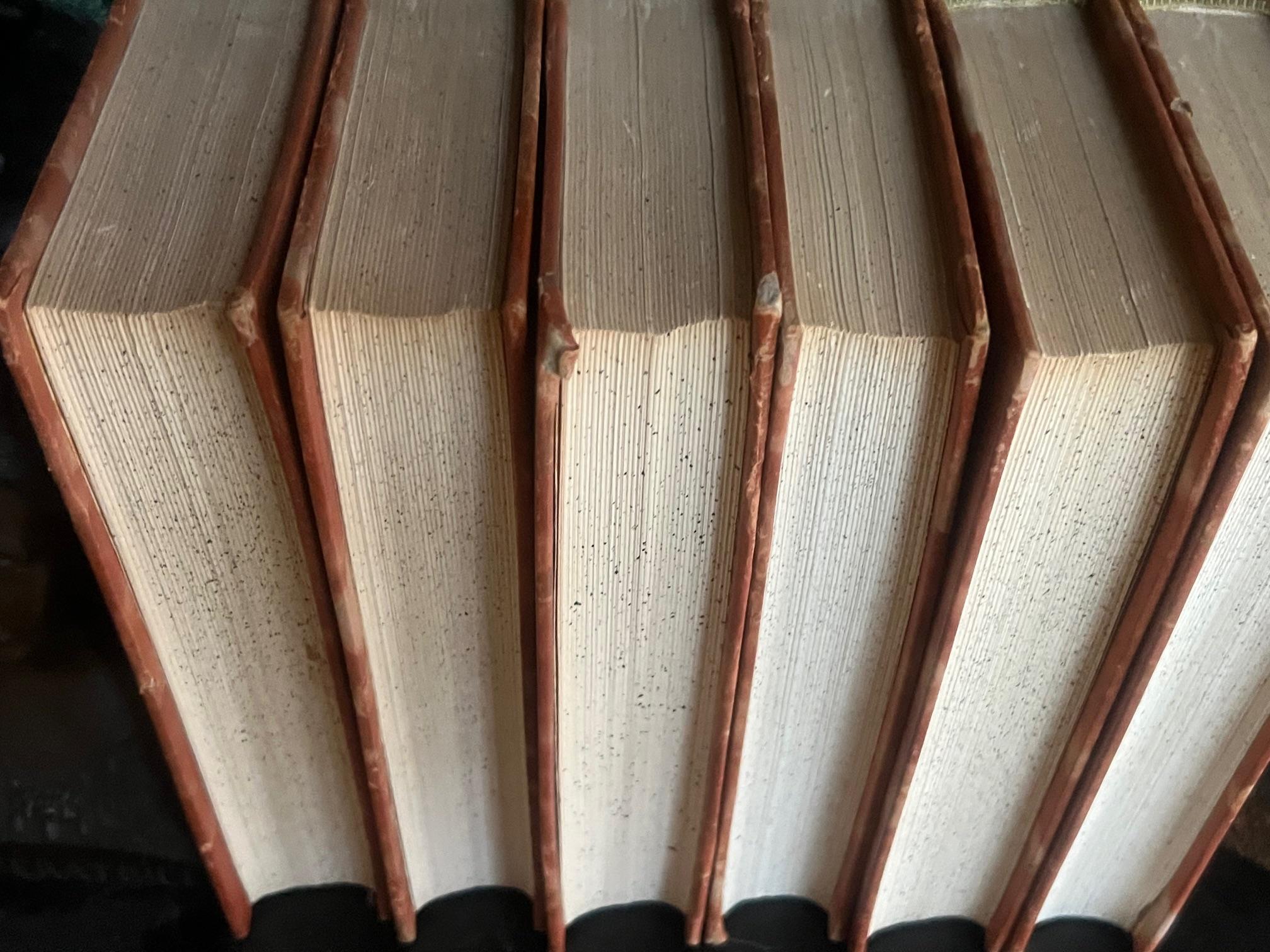 Juego de 6 libros franceses con lomo de cuero, 1953 en venta 3