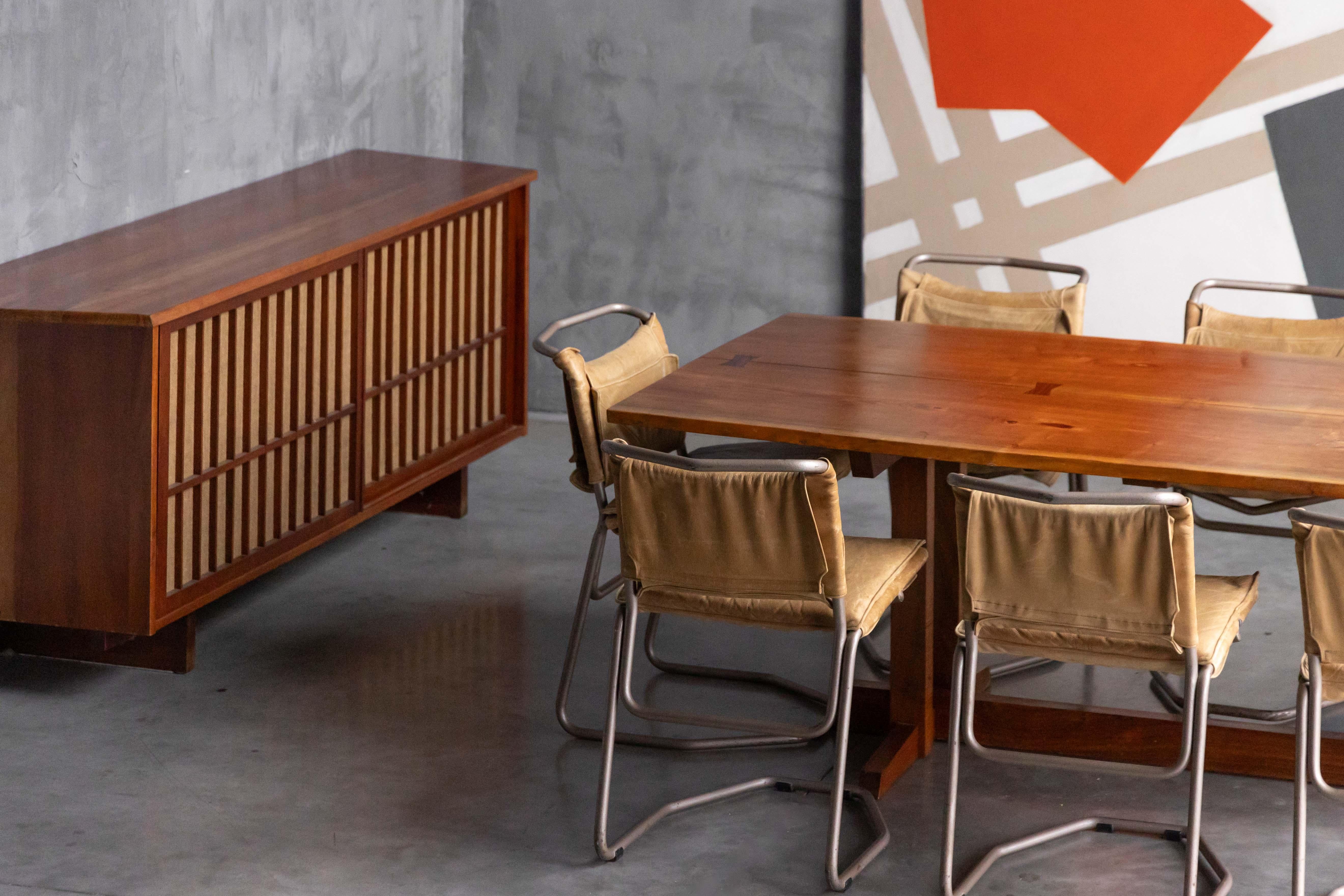 Leather & Steel Dining Chair by Raymond Rombouts, Belgium, 20th Century For Sale 9