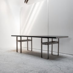 Leather & Steel Table for Gavina, 1970s, Italy