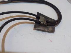 Leather, Sterling Silver and Turquoise Native American Bolo Tie