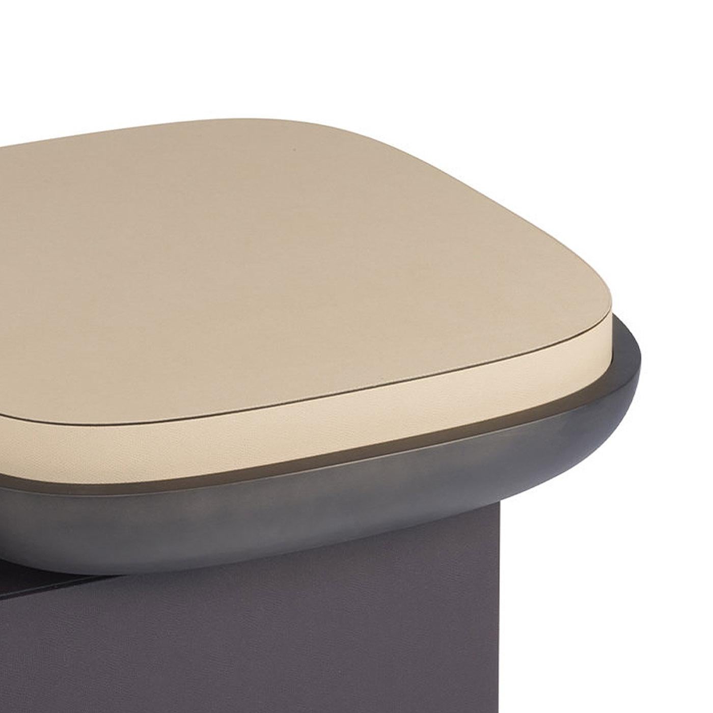 Modern Leather Stool & Table, Olympia by Stephane Parmentier for Giobagnara For Sale