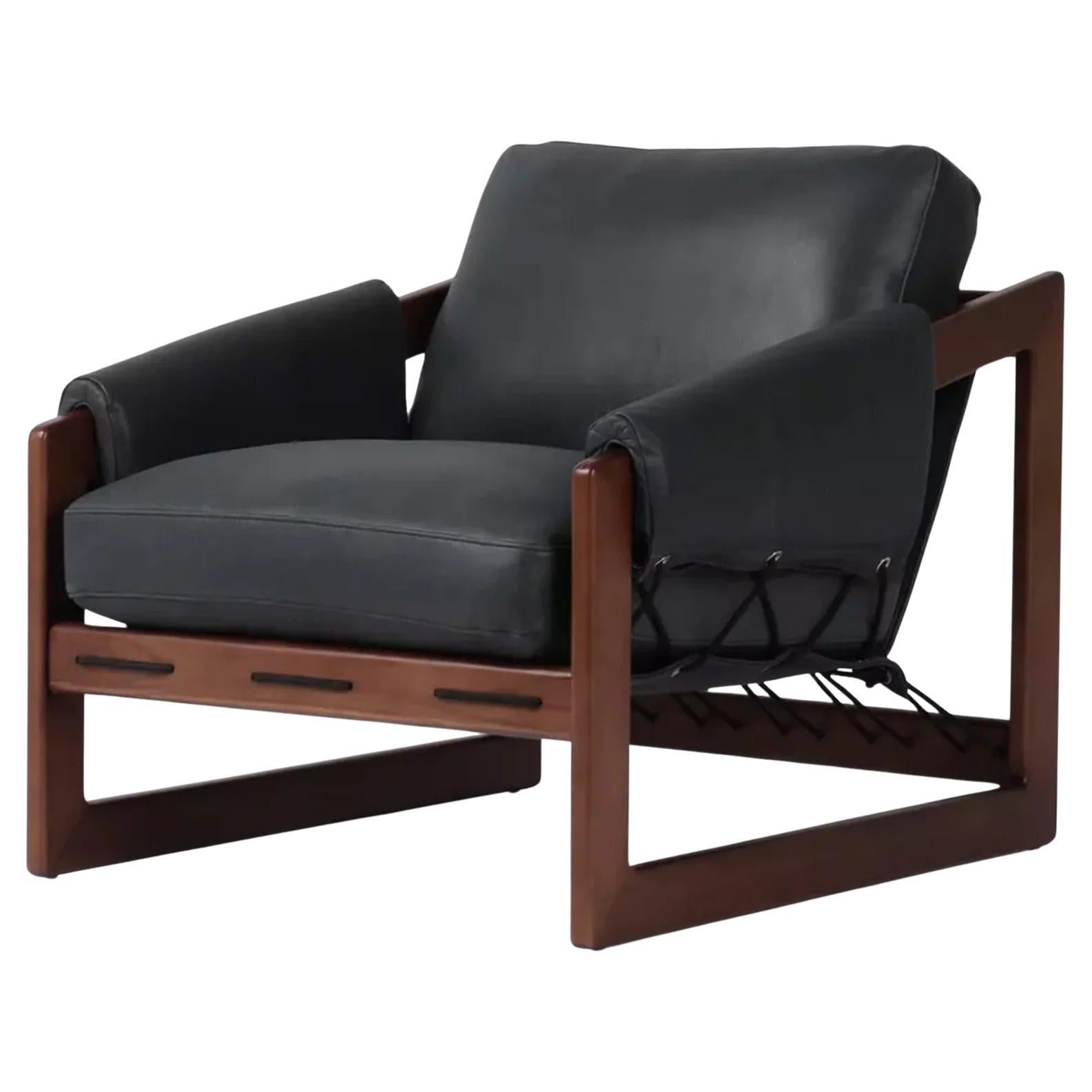 Leather Strap Lounge Chair