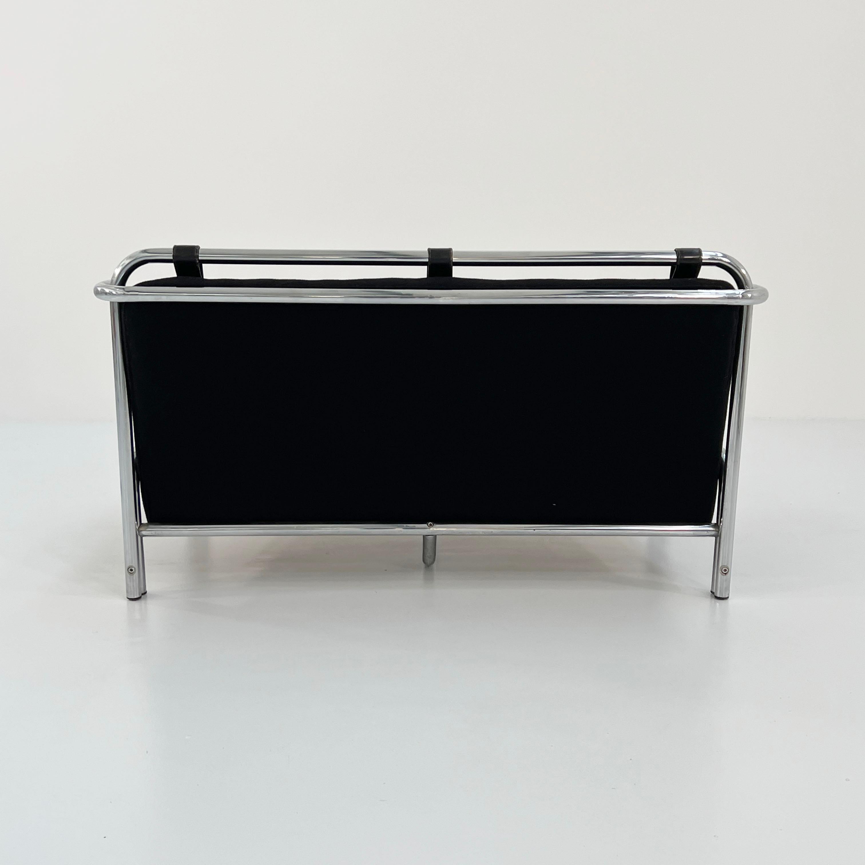 Mid-20th Century Leather Stringa 2-seater Sofa by Gae Aulenti for Poltronova, 1960s For Sale