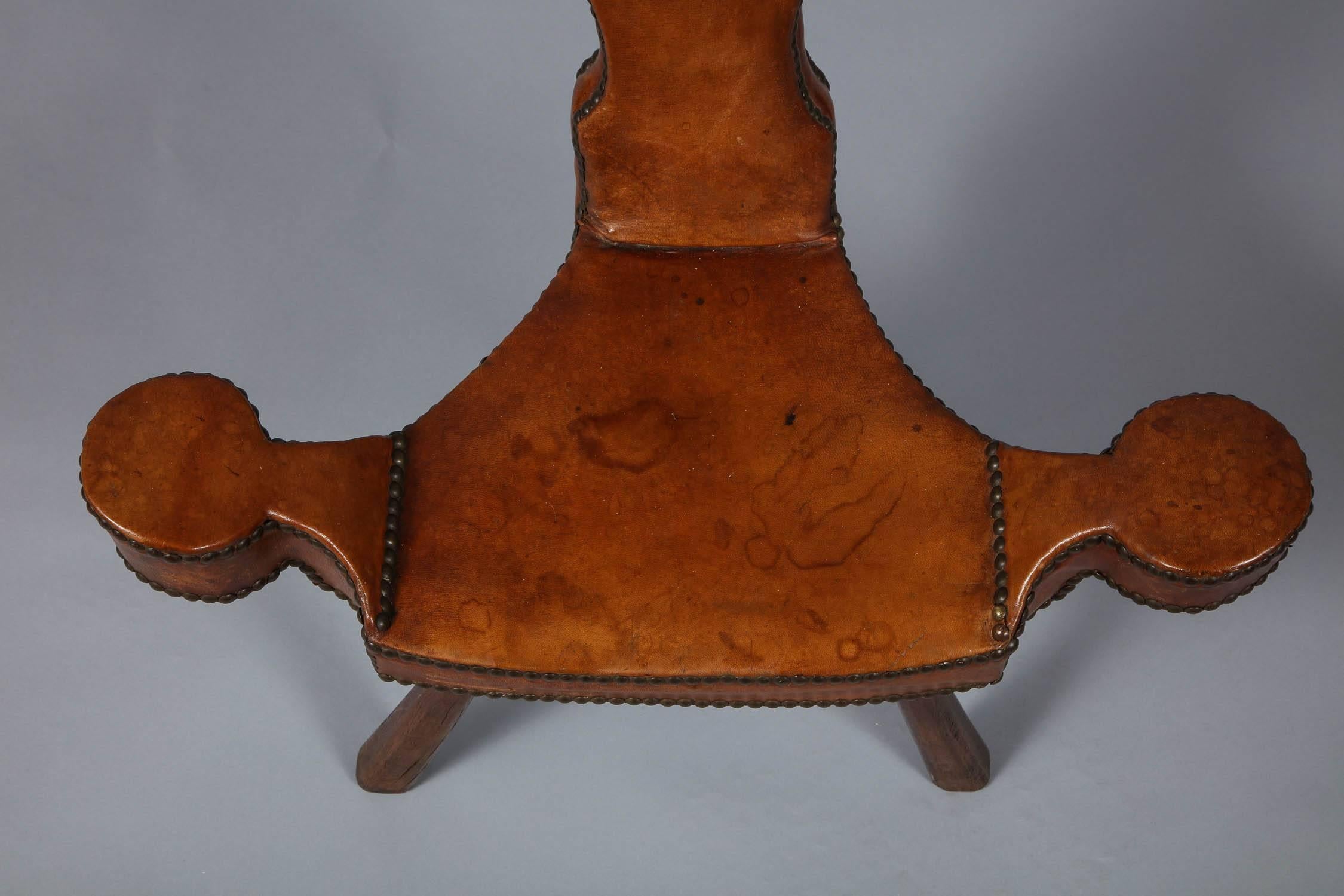 Leather Studded Diminutive Chair 4