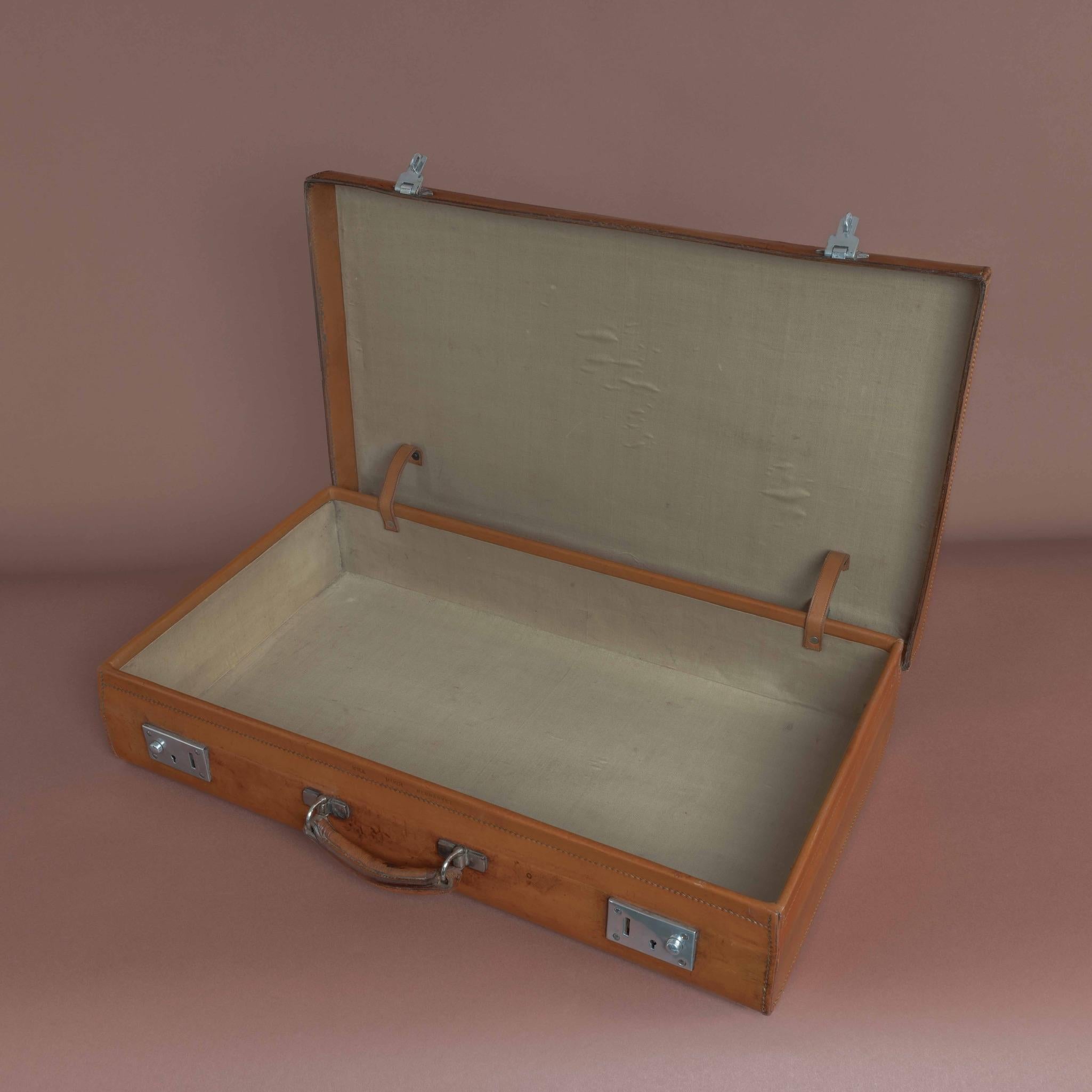 Early 20th Century Leather Suitcase, Circa 1920