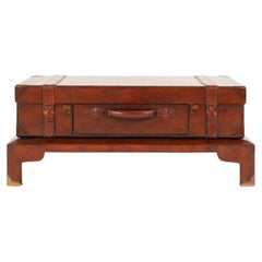 Leather Suitcase Cocktail Table
