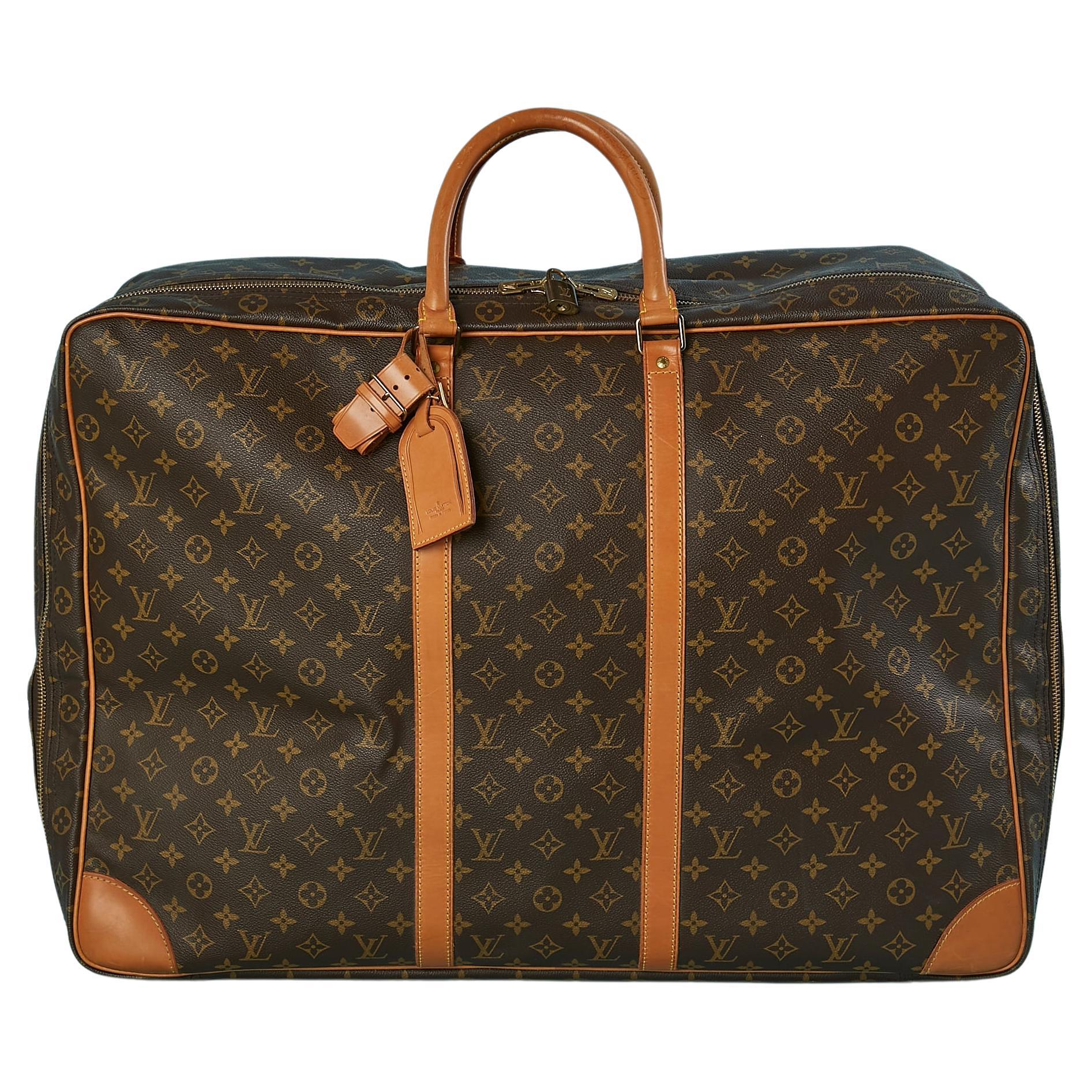 Leather suitcase with LV Monogram pattern Louis Vuitton For Sale