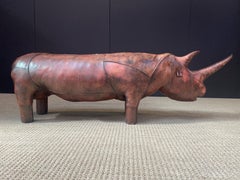 Leather Superking Rhino by Dimitri Omersa for Abercrombie & Fitch, Signed