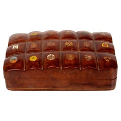 Leather Swedish American Line Jewelry Box, C1950