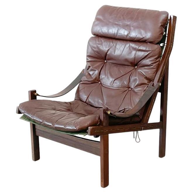 Leather Swedish Hunter Chair by Torbjorn Afdal