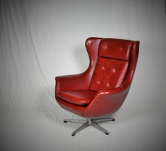 Fauteuil pivotant en cuir, années 1965 de Up Závody