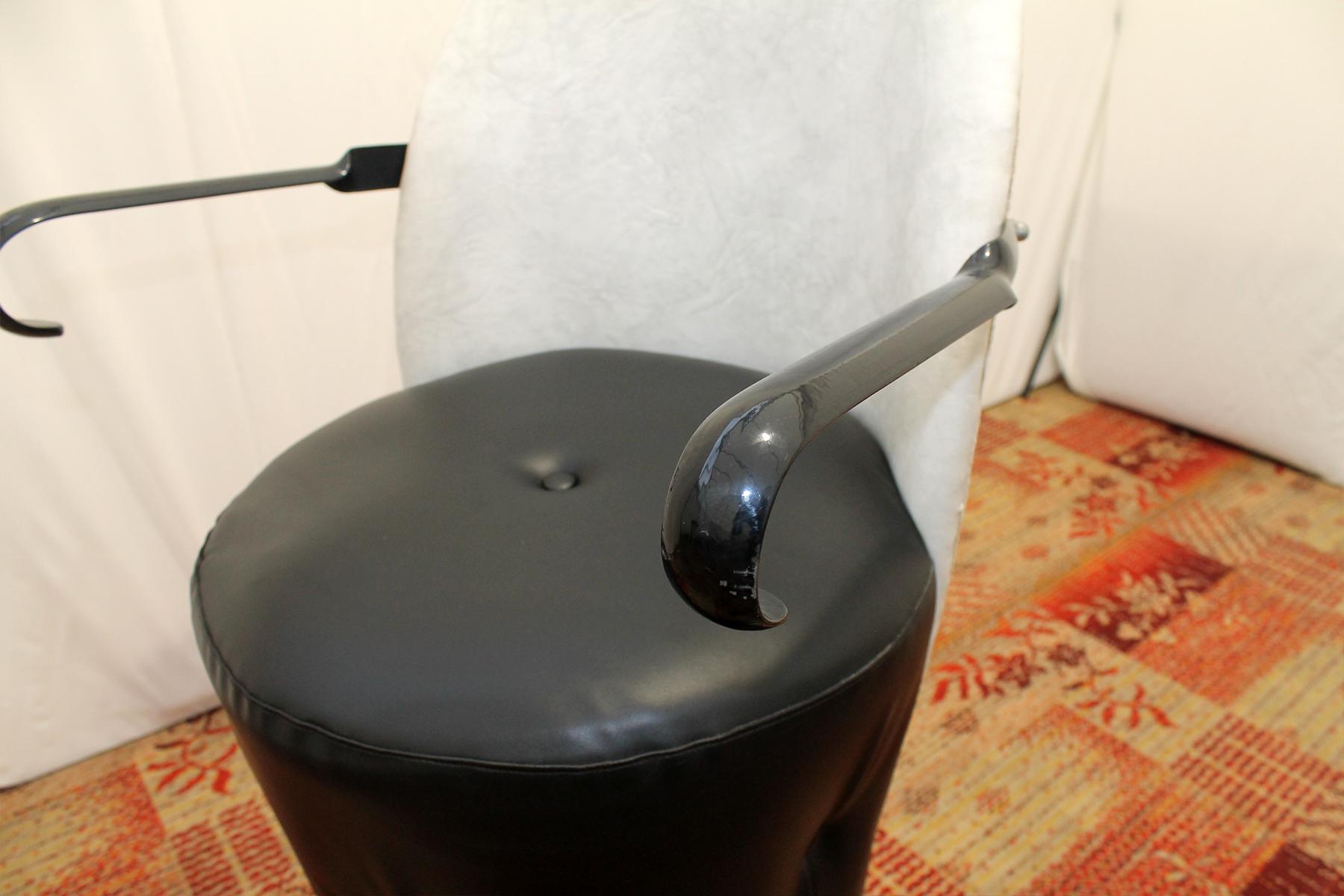 Leather Swivel Hairdressing Salon Chair, 1980s For Sale 2