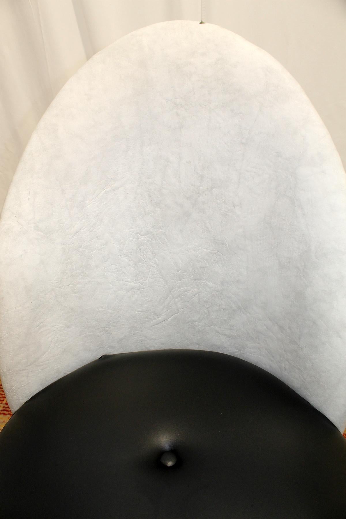 20th Century Leather Swivel Hairdressing Salon Chair, 1980s For Sale