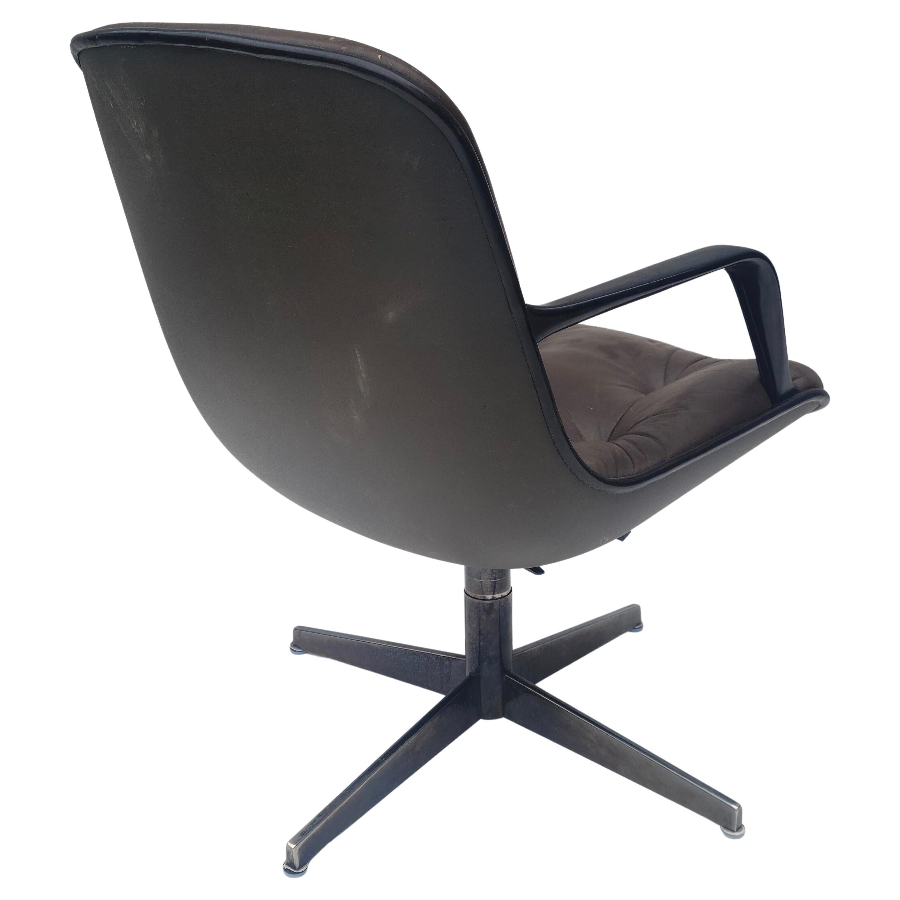 Leather Swivel Lounge Chair by Steelcase after Pollock Knoll 3