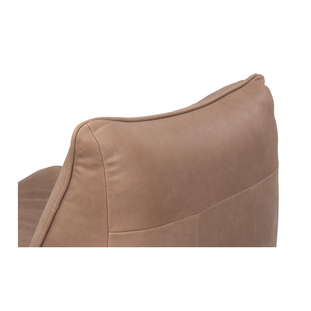 XXIe siècle et contemporain Fauteuil pivotant en cuir en vente