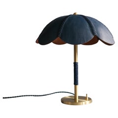 Leather Table Lamp, Cobalt, Capa, Saddle Lamp Collection