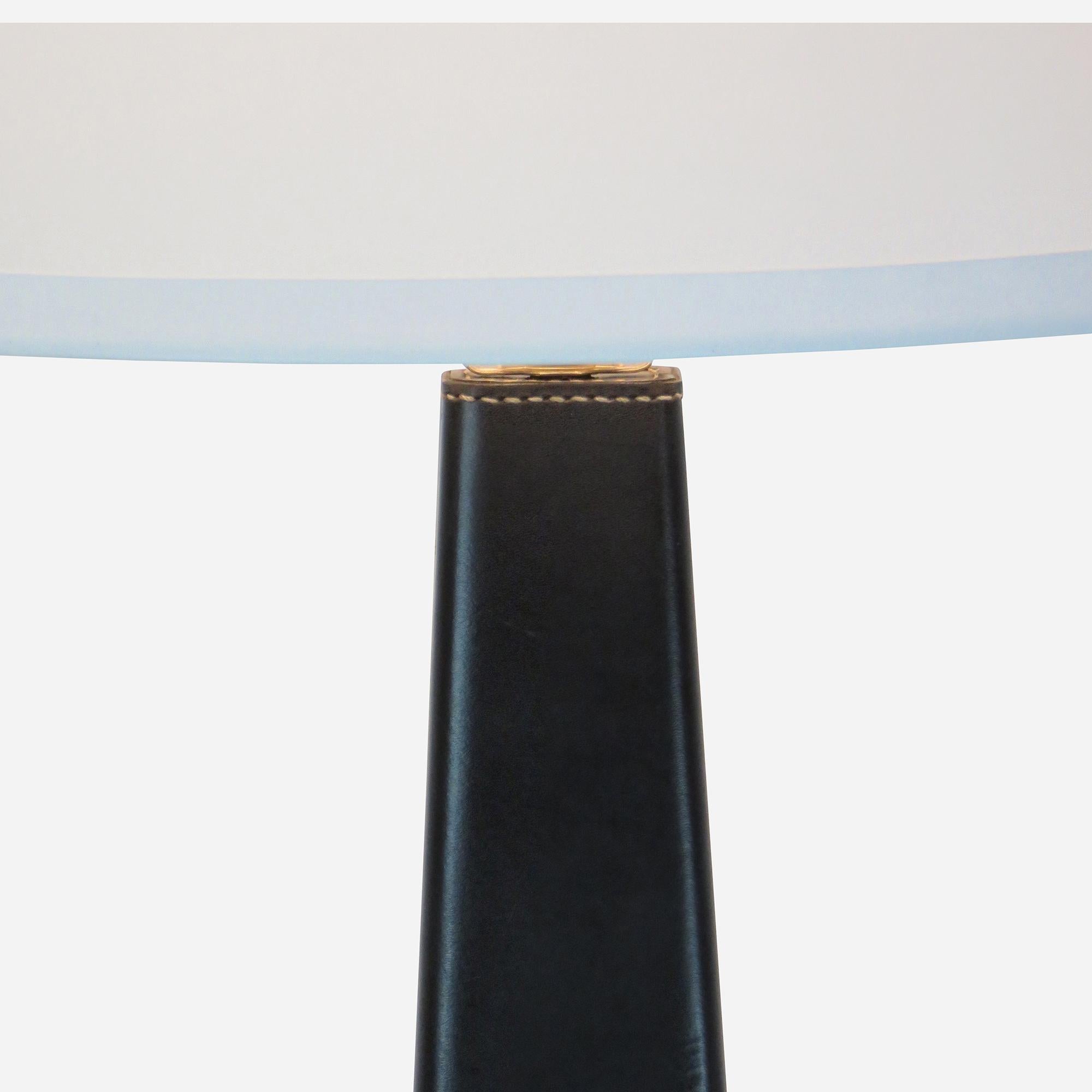 Modern Leather Table Lamp Designed by Lisa Johansson-Pape For Sale