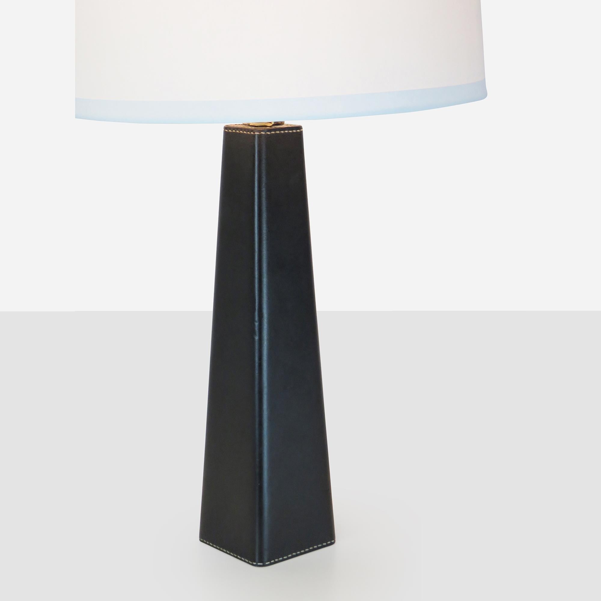 Mid-20th Century Leather Table Lamp Designed by Lisa Johansson-Pape For Sale