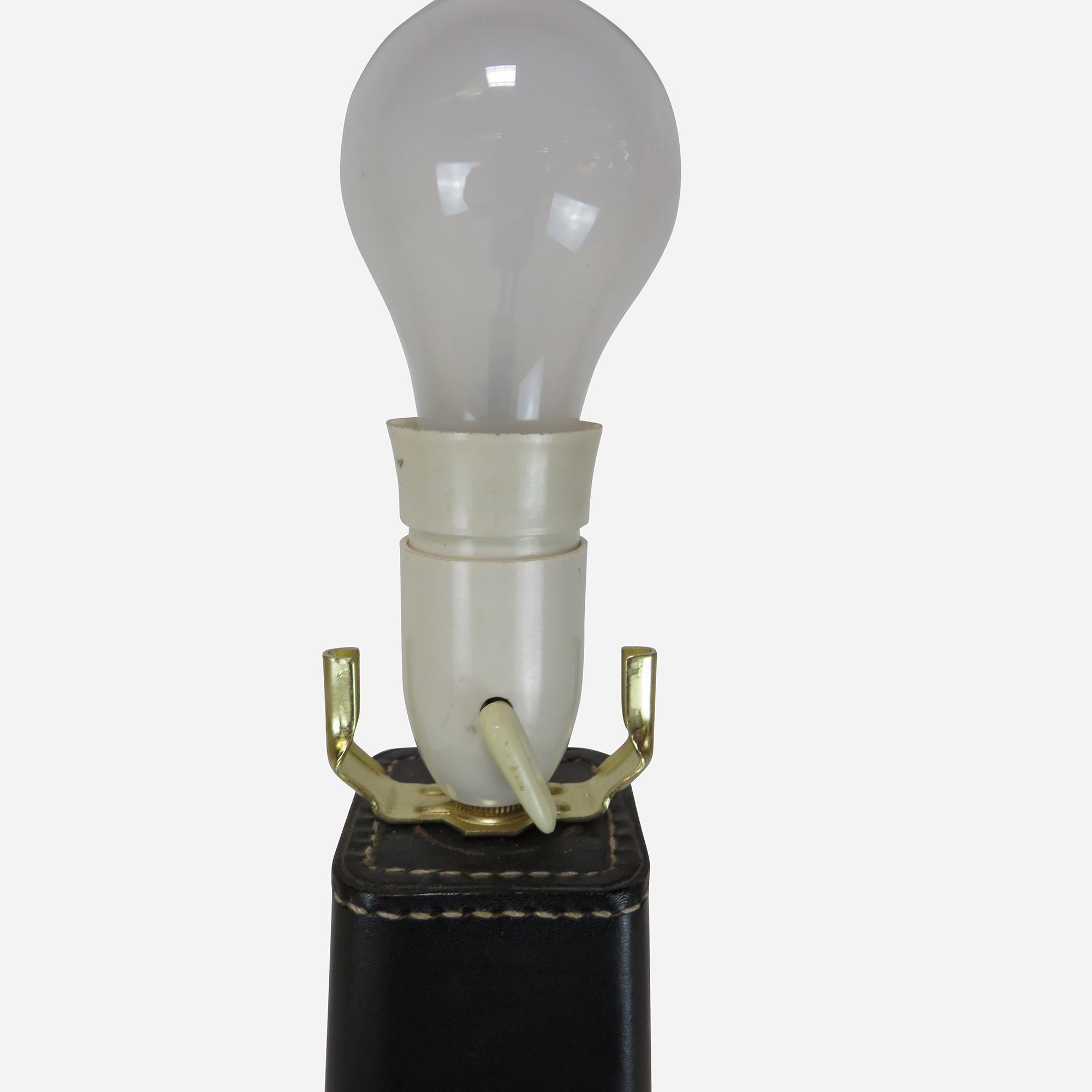 Leather Table Lamp Designed by Lisa Johansson-Pape For Sale 1