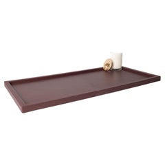 Leather Table Tray ALESSIA by ARIA HOME - Extra Long - Color: Marine