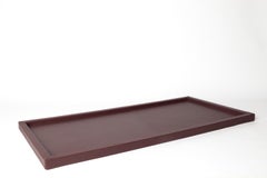 Leather Table Tray ALESSIA by ARIA HOME - Extra Long - Color: Wine