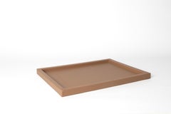 Leather Table Tray ALESSIA by ARIA HOME - Medium - Color: Sadletan