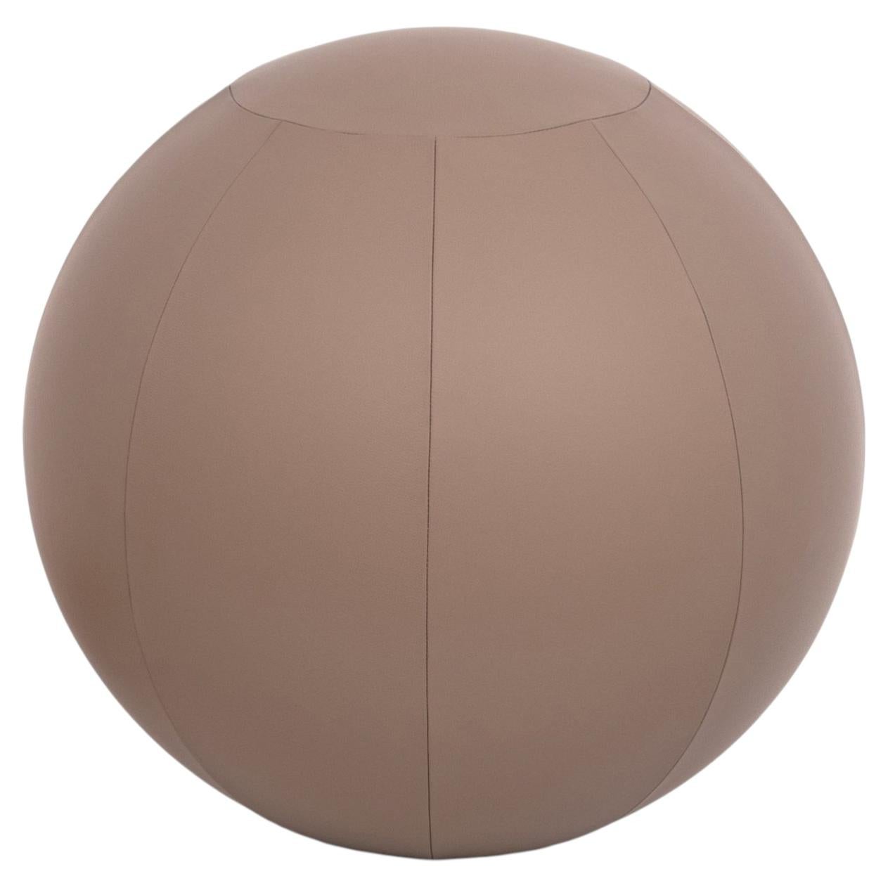 Balón de fitness de cuero color topo