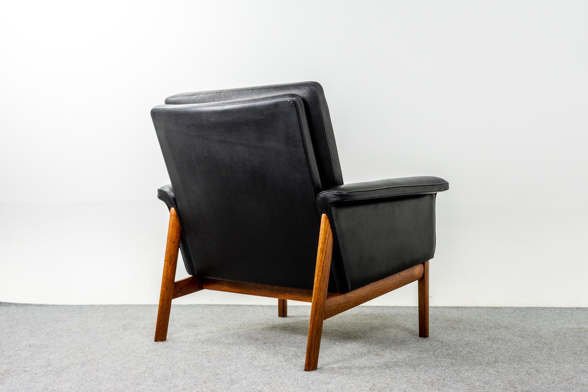 Leather & Teak Model 218 Jupiter Chair by Finn Juhl for France & Son 3