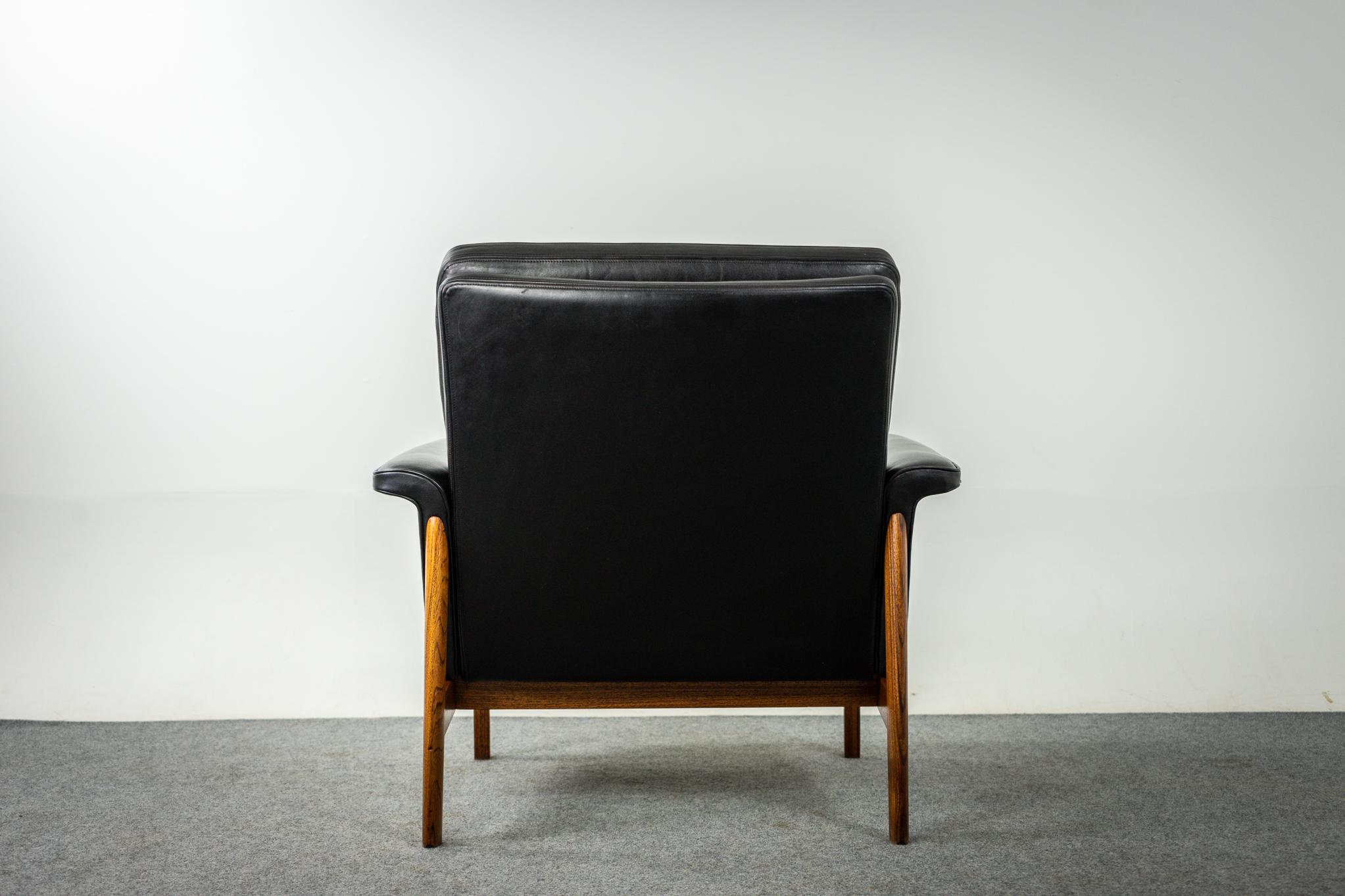 Leather & Teak Model 218 Jupiter Chair by Finn Juhl for France & Son 4