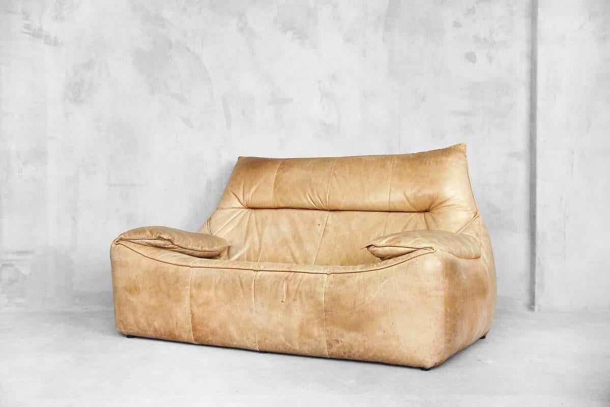 Leather the Rock Sofa by Gerard Van Den Berg for Montis, 1970s 1