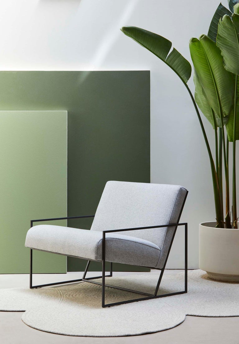 Leather Thin Frame Lounge Chair by LawsonFenning For Sale at 1stDibs