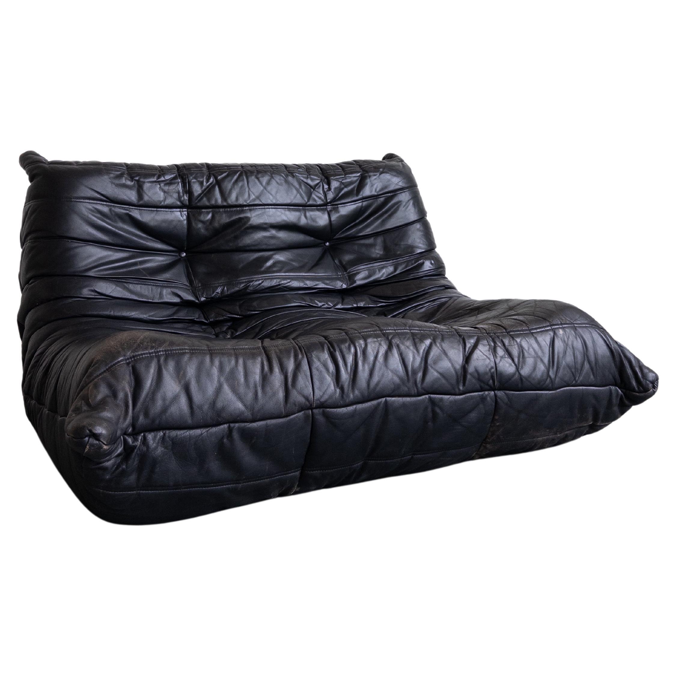 Leather Togo 2-Seater Sofa by Michel Ducaroy for Ligne Roset