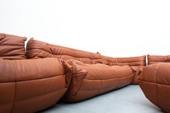 Sofagarnitur "Togo" aus Leder von Michel Ducaroy für Ligne Roset:: Frankreich:: 1970er Jahre