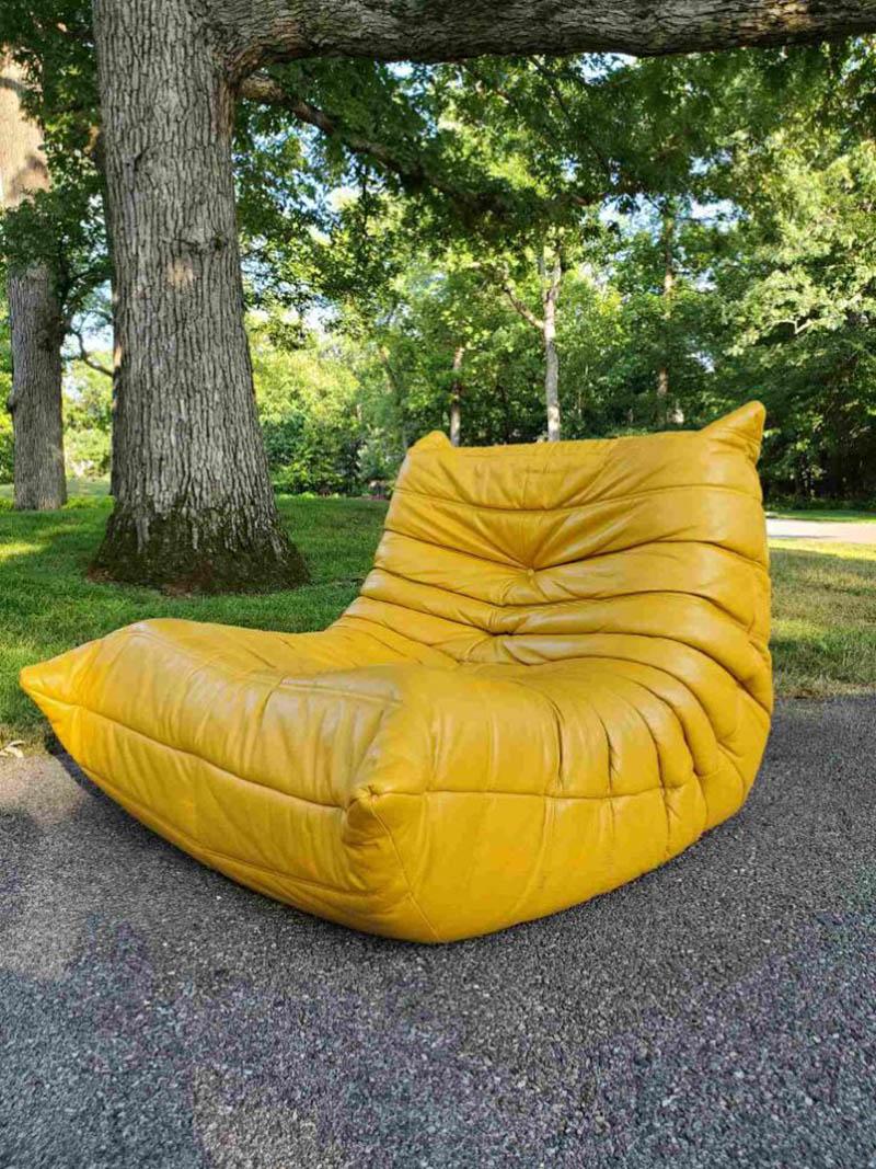 Leather Togo Sofa Set by Michel Ducaroy for Ligne Roset, Set of Five 4
