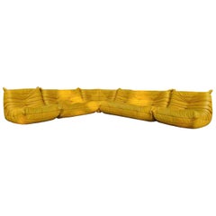 Leather Togo Sofa Set by Michel Ducaroy for Ligne Roset, Set of Five