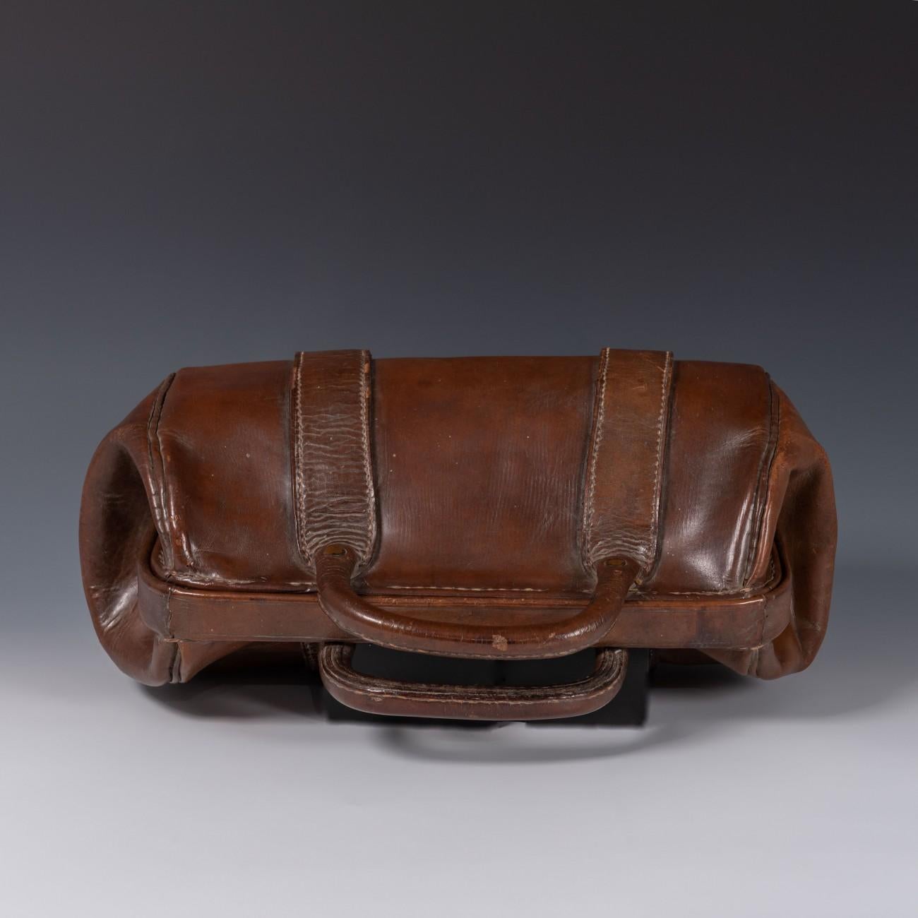 Brass Leather Tool, Cash or Brief Bag, circa 1920