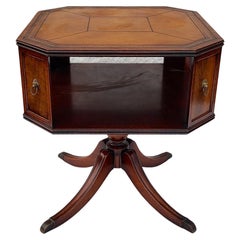 Tavolino da barrister con piano in pelle di Heritage