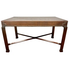 Leather Top English Tea Table