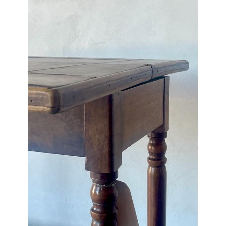 Leather Top Folding Table, FR-0290-03 For Sale 6