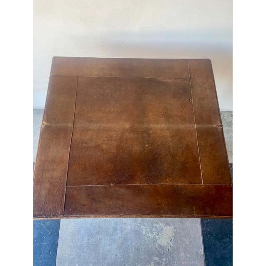 Leather Top Folding Table, FR-0290-03 For Sale 8