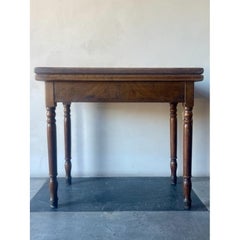 Leather Top Folding Table, FR-0290-03