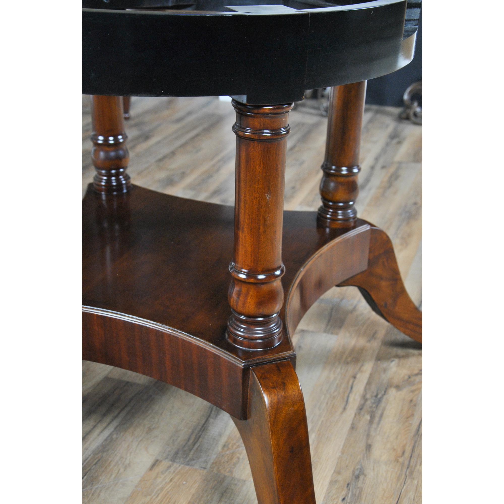 Leather Top Perimeter Dining Table  For Sale 8