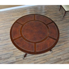 Leather Top Perimeter Dining Table