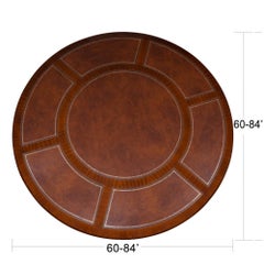 Leather Top Perimeter Dining Table