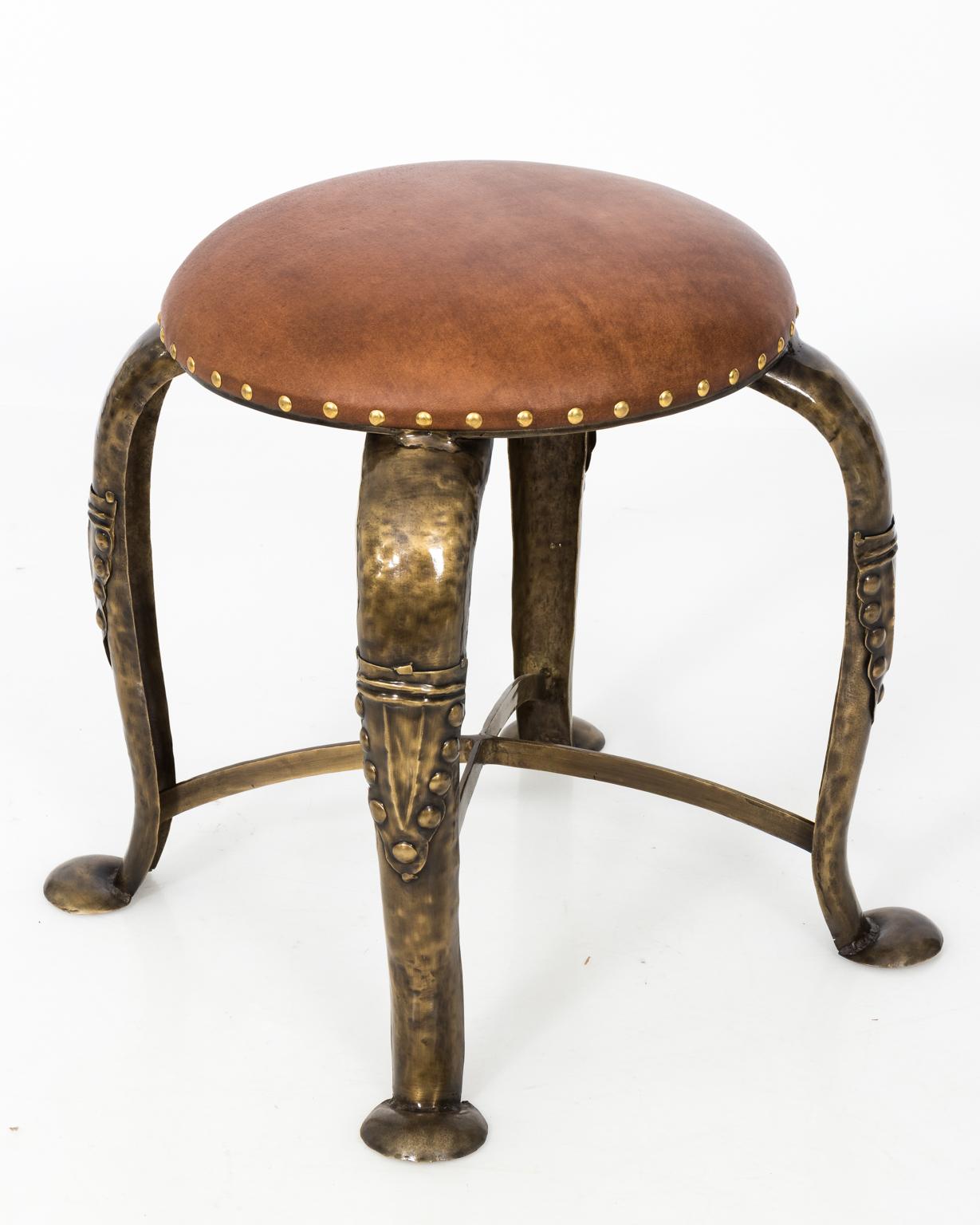 Leather Top Stool 4