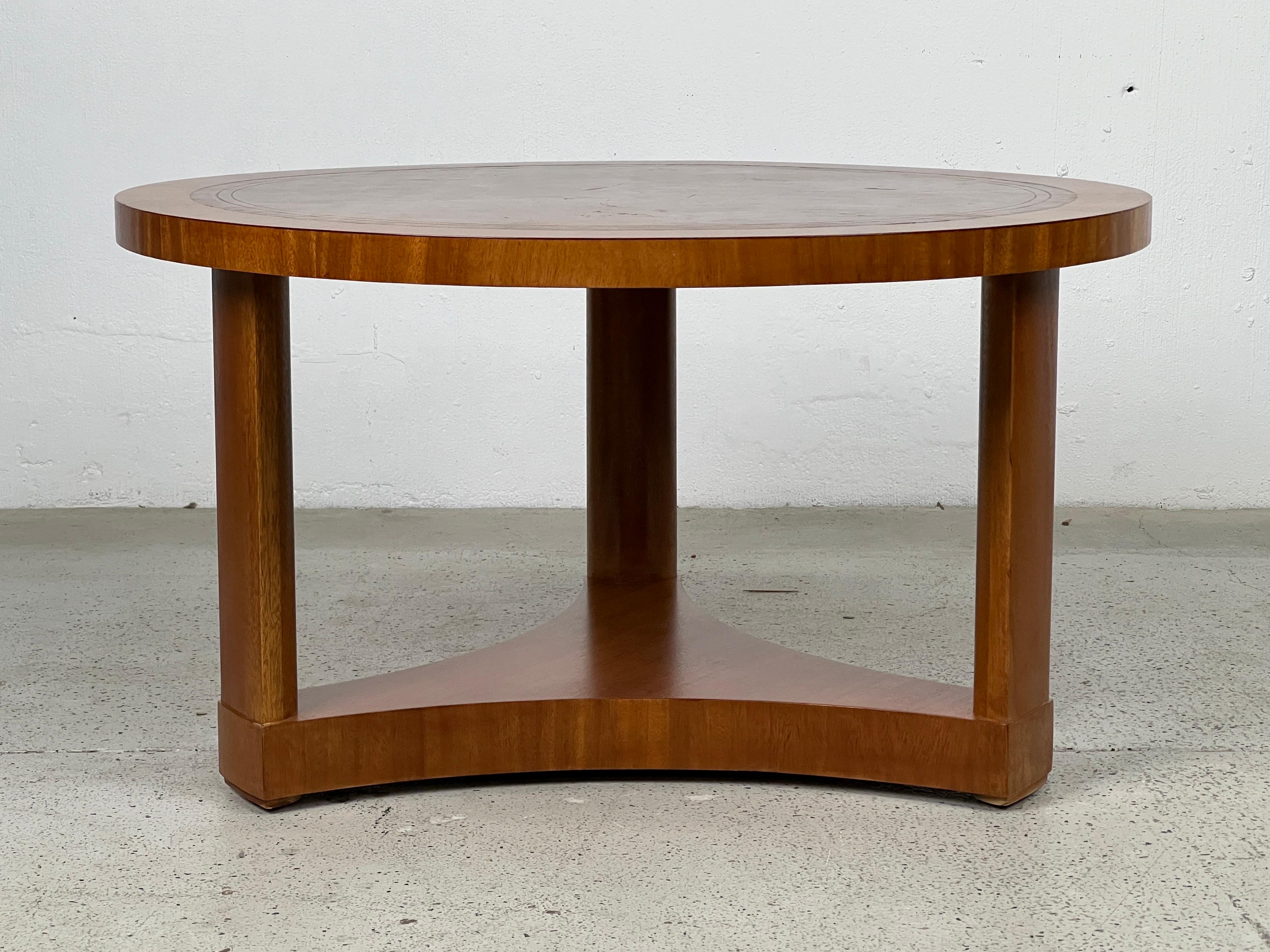 Leather Top Table by Edward Wormley for Dunbar  For Sale 9